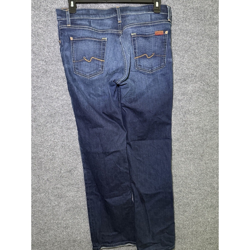Seven for all mankind jeans women Flare Size 30 Dark Wash - Picture 6 of 9